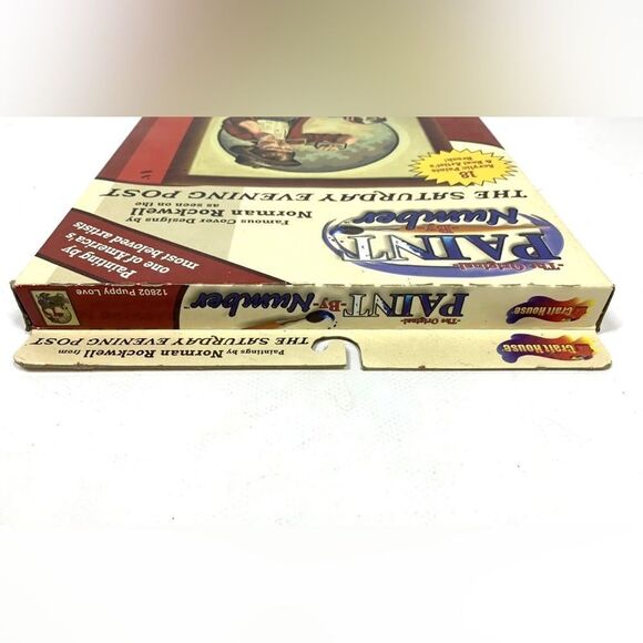 Vintage Paint By Number Norman Rockwell Saturday Evening Post PUPPY LOVE NIB - Picture 6 of 9